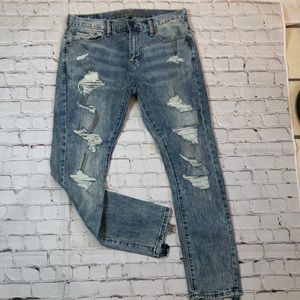 AEO Blue Jeans Skinny Distressed Size 32x30